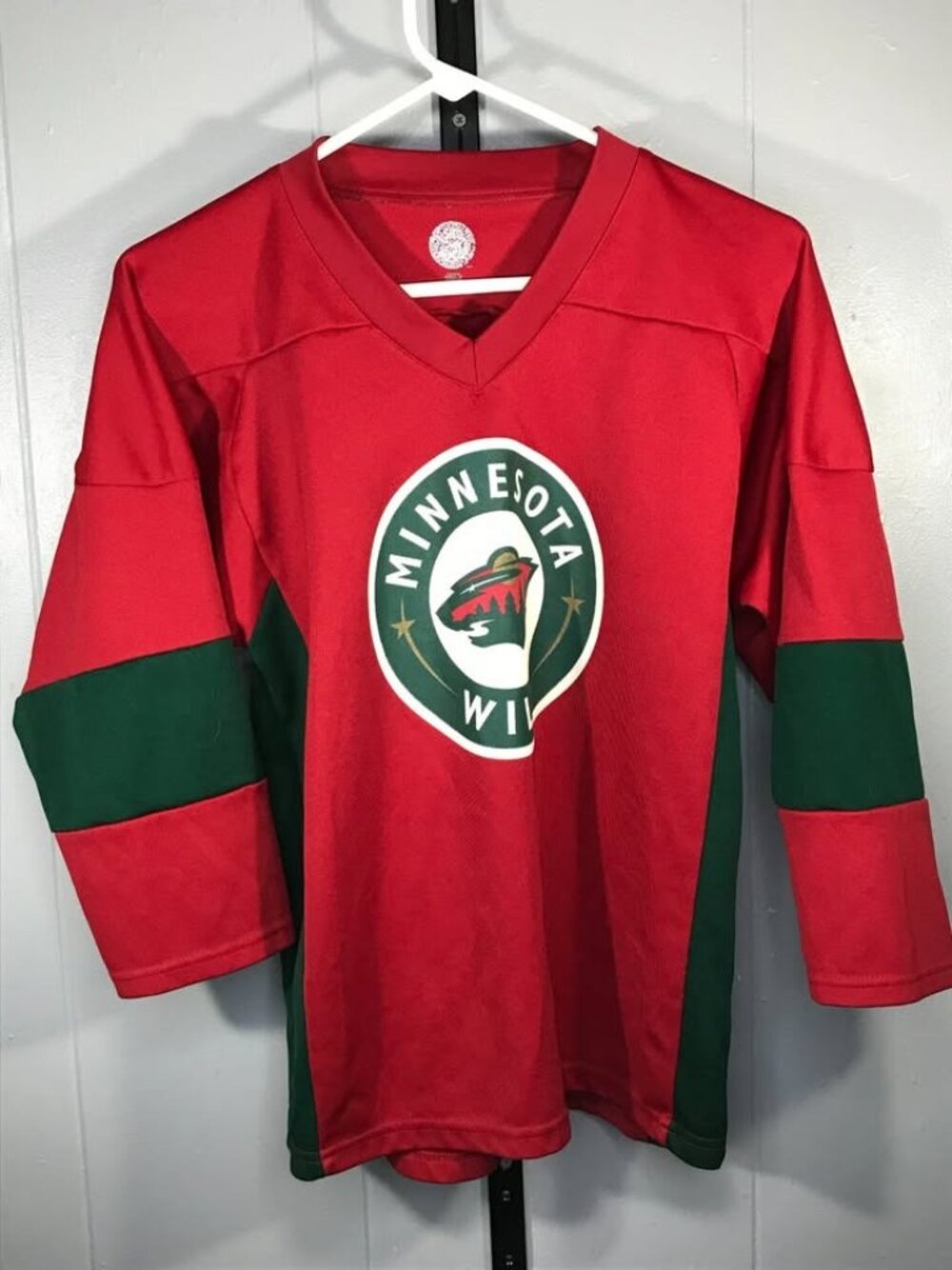 Youth Minnesota Wild NHL Hockey Jersey Red Sz Lg